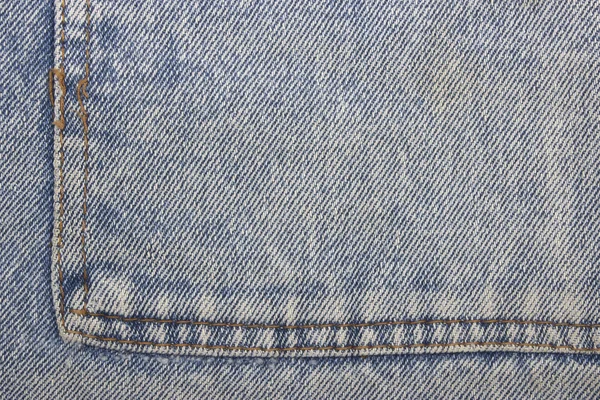 蓝色斜纹棉布牛仔裤质地 — 图库照片