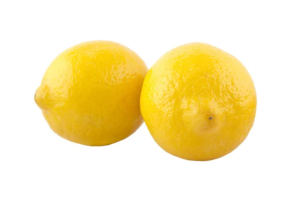 Two lemons on a white background — Stock Photo, Image