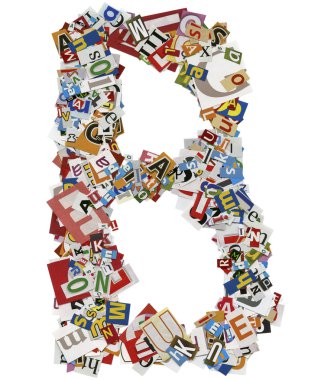 kolaj yapılmış, gazete kupürleri, abc