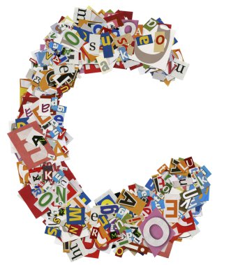 kolaj yapılmış, gazete kupürleri, abc