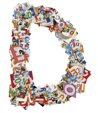 kolaj yapılmış, gazete kupürleri, abc