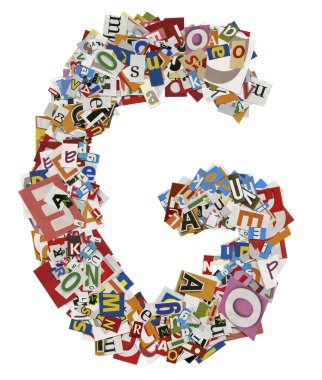 kolaj yapılmış, gazete kupürleri, abc