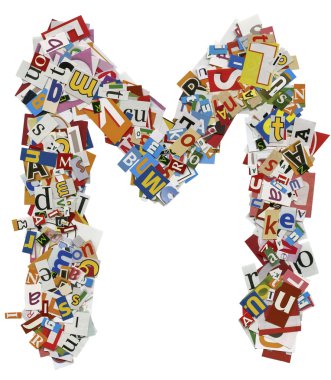 kolaj yapılmış, gazete kupürleri, abc