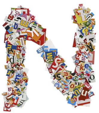 kolaj yapılmış, gazete kupürleri, abc