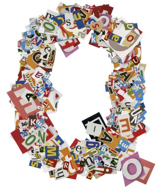 kolaj yapılmış, gazete kupürleri, abc