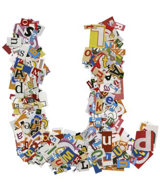 kolaj yapılmış, gazete kupürleri, abc