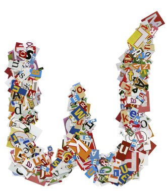 kolaj yapılmış, gazete kupürleri, abc