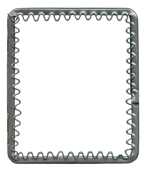 Ročník ozdobný kovový rám, izolované. — Stock fotografie