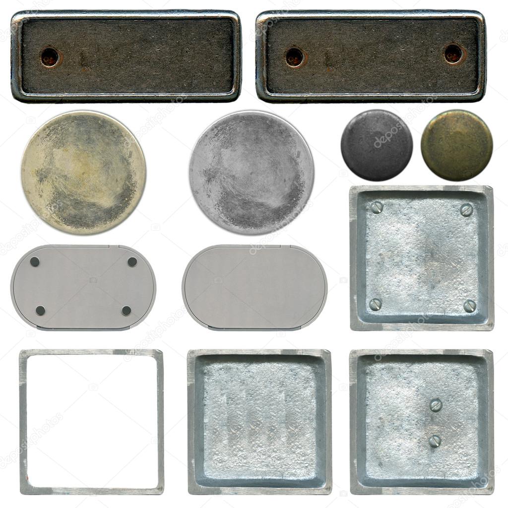 the set of different types of metal plates