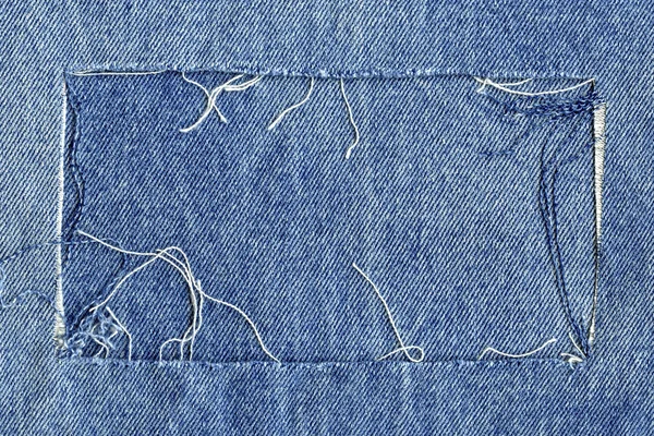Einrahmung der Textur des Jeansstoffs — Stockfoto