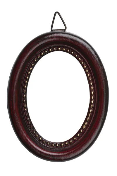 Moldura oval de madeira vintage — Fotografia de Stock