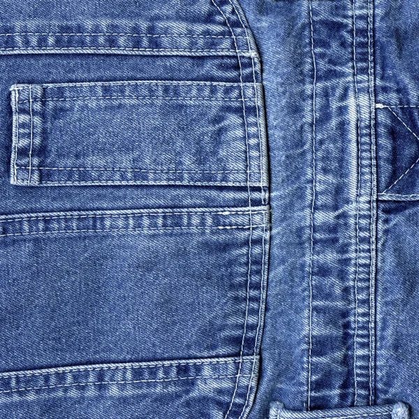 蓝色斜纹棉布牛仔裤质地 — 图库照片