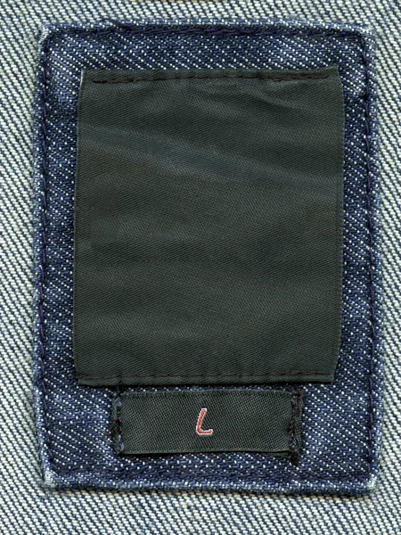 Etiqueta jeans em branco — Fotografia de Stock