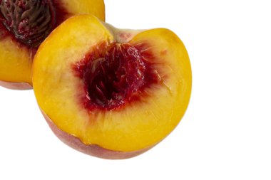 Olgun şeftali meyve izole