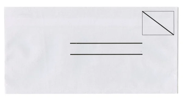 孤立的空白信封 — 图库照片