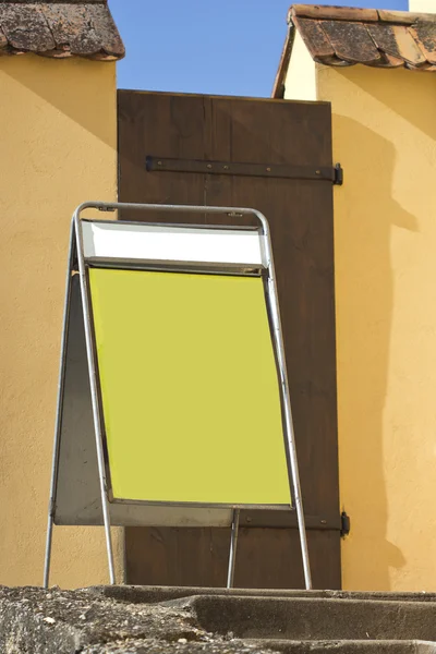 Empty board (menu board) at a restaurant — Stock Photo, Image