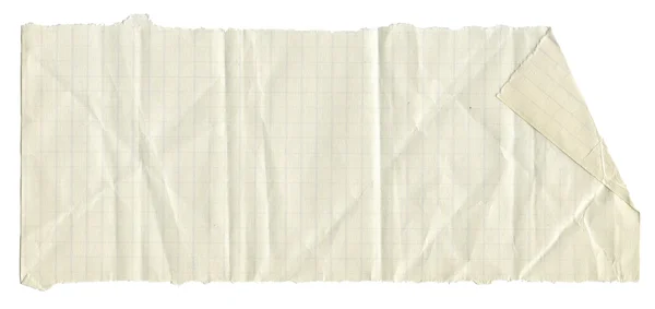 Papel antigo isolado sobre fundo branco — Fotografia de Stock