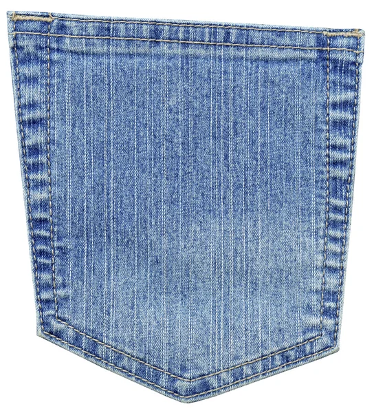 Blå jeans ficka — Stockfoto