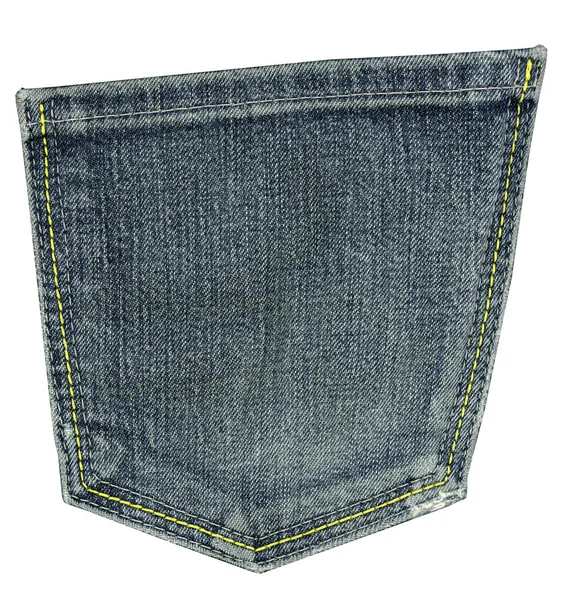 Un bolsillo de denio azul jean — Foto de Stock