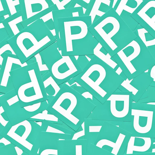 P letter character background — Stock Photo, Image