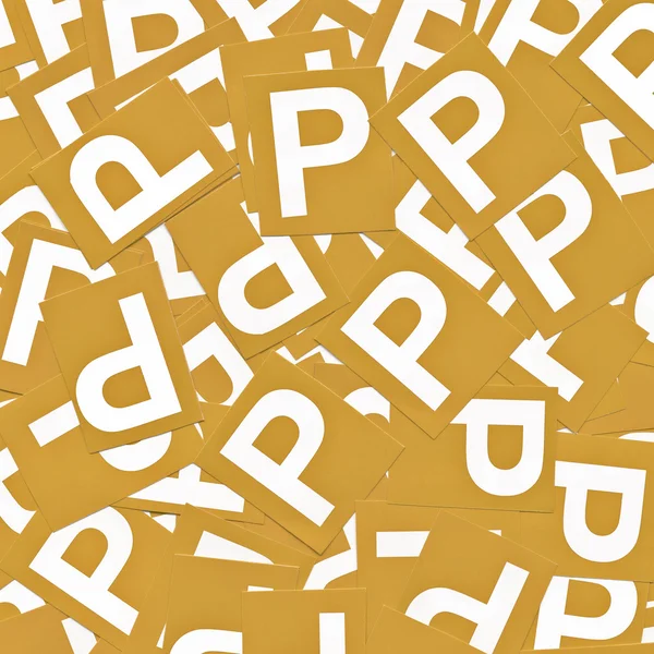 P letter character background — Stock Photo, Image