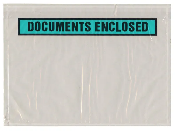 A embalagem, os documentos em anexo — Fotografia de Stock