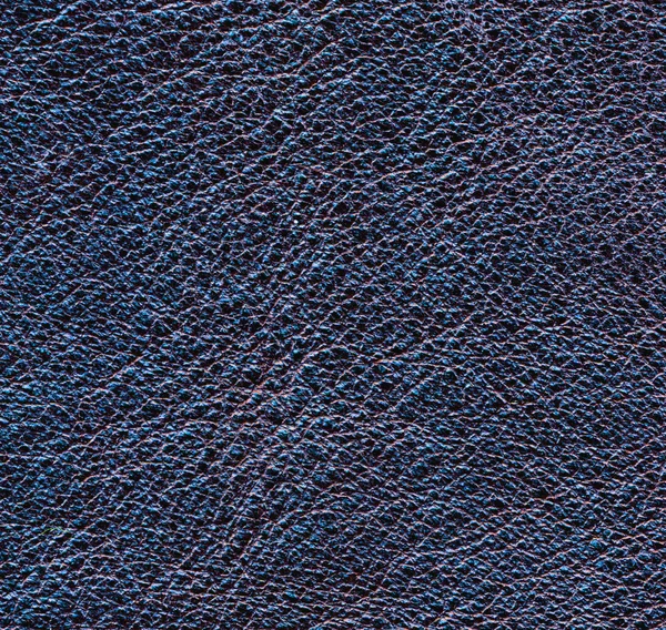 Blue leather texture closeup. — Stock Photo, Image