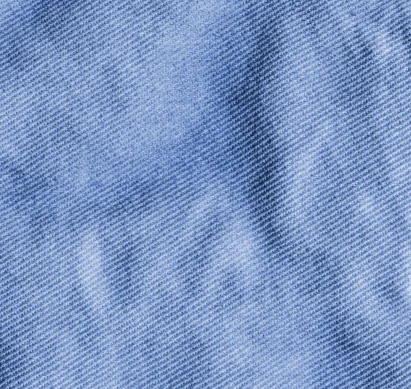 Blauwe verfrommeld stof achtergrond — Stockfoto
