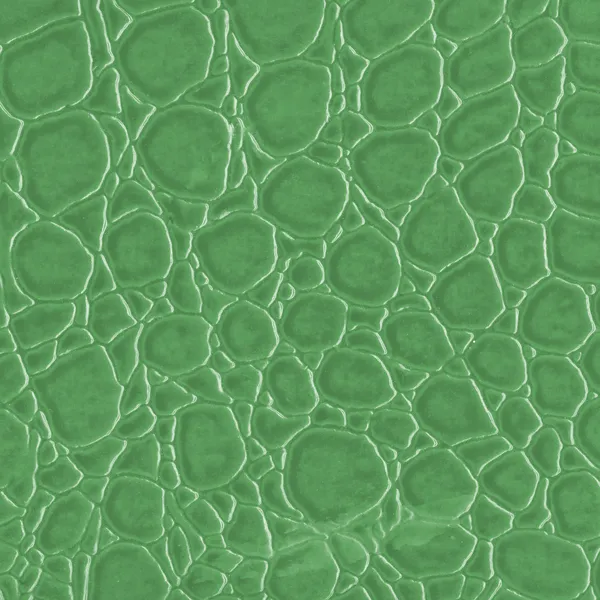 Green leatherette. Crocodile skin imitation — Stock Photo, Image