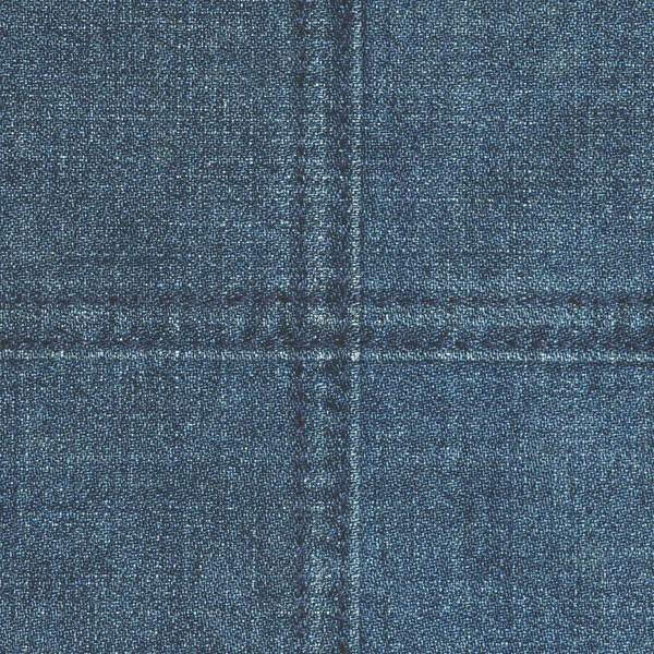 Blue jeans texture, stitch — Stock Photo, Image