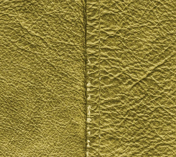 Texture en cuir jaune usé, point . — Photo