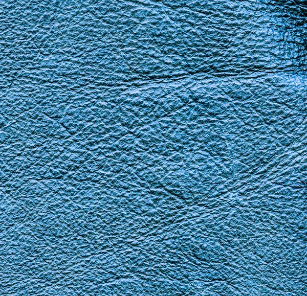 青い革テクスチャ背景 — ストック写真