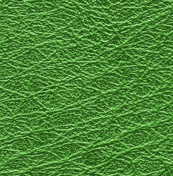 Green leather texture — Stock Photo, Image