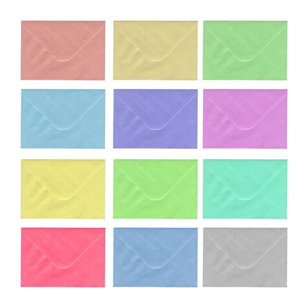 Coleção de envelopes coloridos — Fotografia de Stock