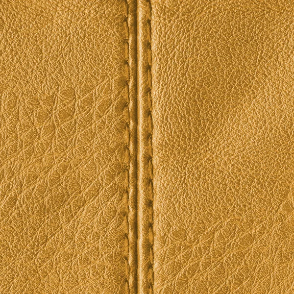 Texture de cuir jaune, point — Photo