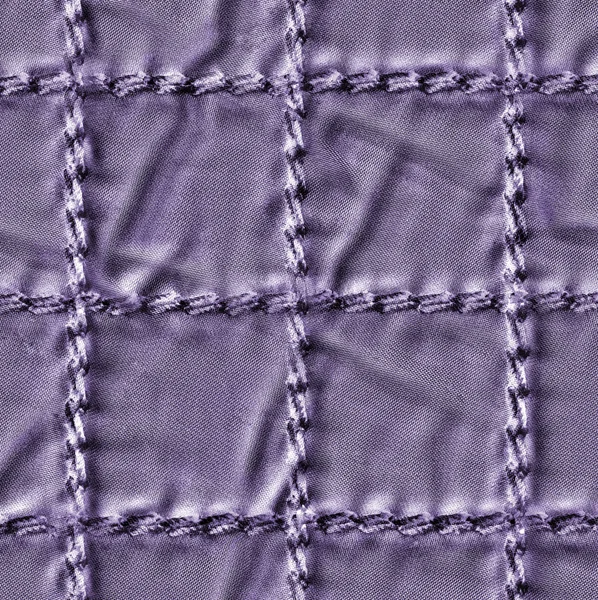 Closeup texturu fialové kostkované látky — Stock fotografie