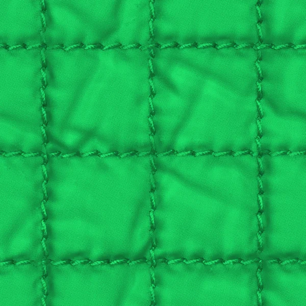 Green plaid fabric texture closeup — Stock Photo, Image