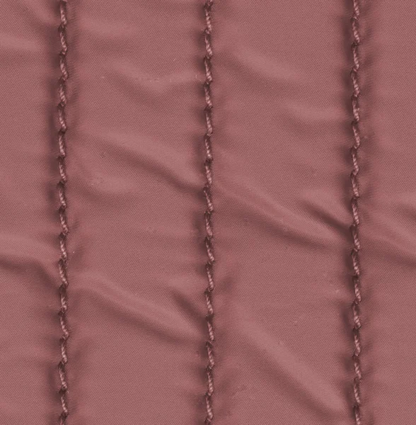 Brun textil närbild, stygn — Stockfoto