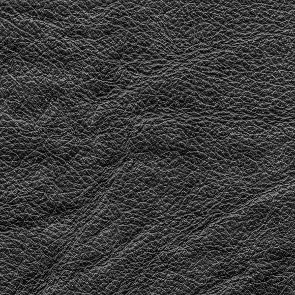 Black crumpled leather texture — Stock Photo, Image
