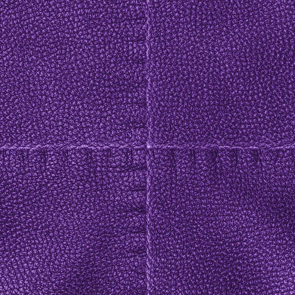 Violet leather texture closeup,stitch — Stock Photo, Image