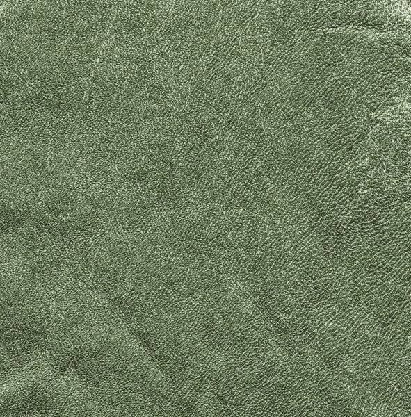 Green leather texture — Stock Photo, Image