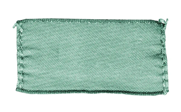 Grön tomt textil etikett — Stockfoto