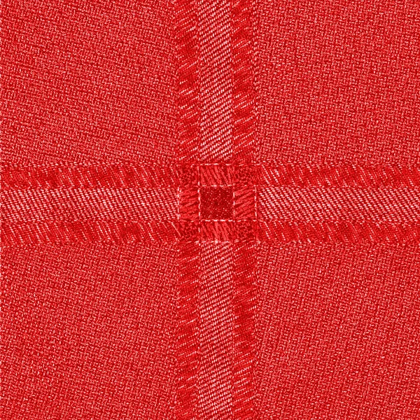 Texture textile rouge, coutures — Photo
