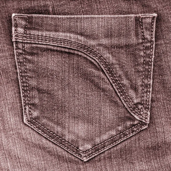 Brown jeans pocket — Stock Photo, Image