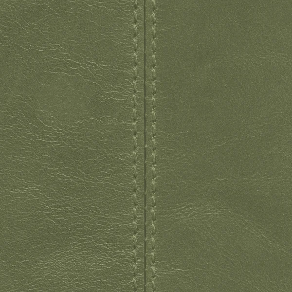 Green leather texture — Stock Photo, Image