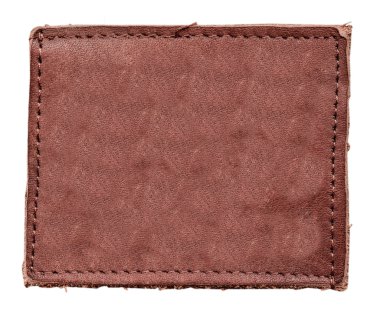 boş kirmizi deri etiket