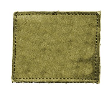 boş yeşil deri etiket