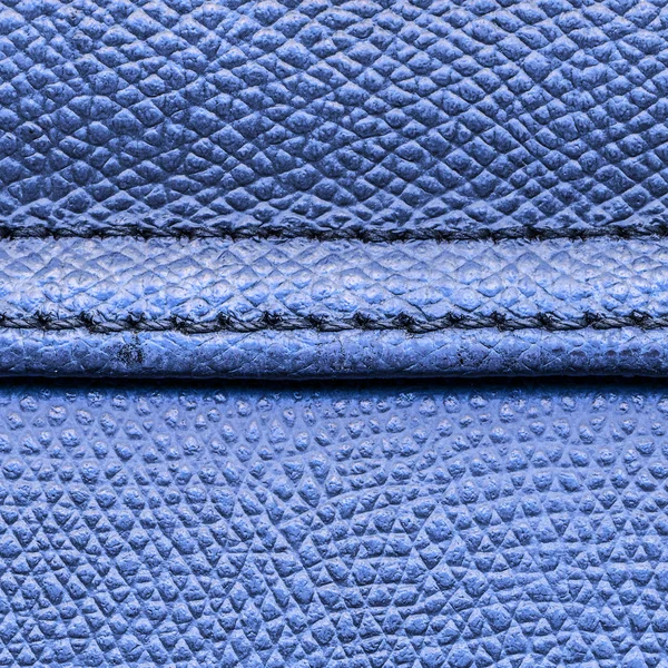 Blue leather texture — Stock Photo, Image