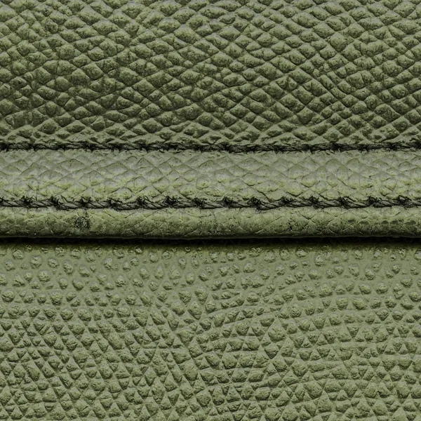 Green leather texture — Stock Photo, Image