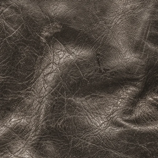 Texture cuir froissé brun — Photo